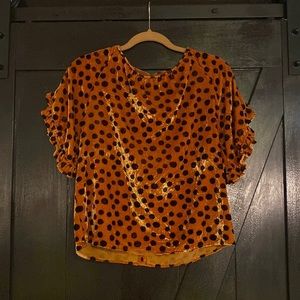 Velvet speckle blouse